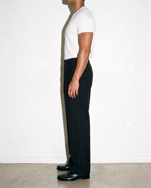 Pleated Wide-Leg Trouser