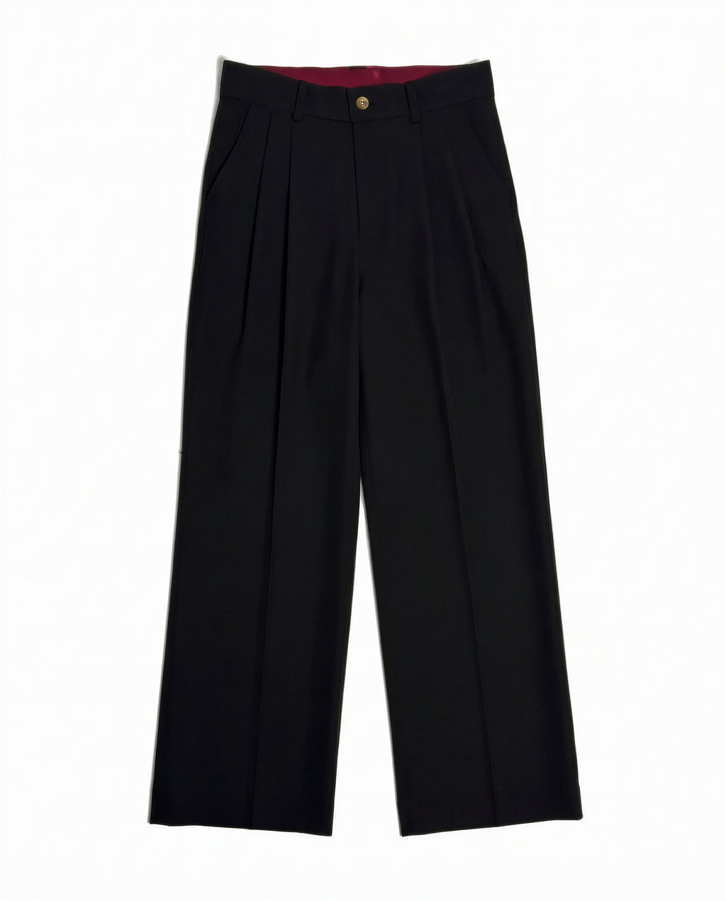 Pleated Wide-Leg Trouser
