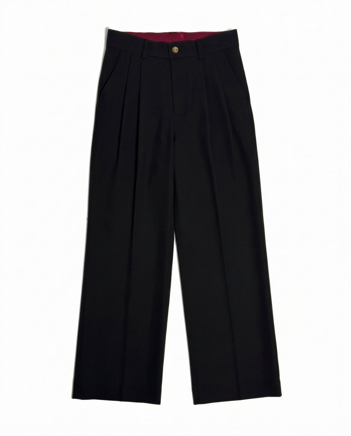 Pleated Wide-Leg Trouser